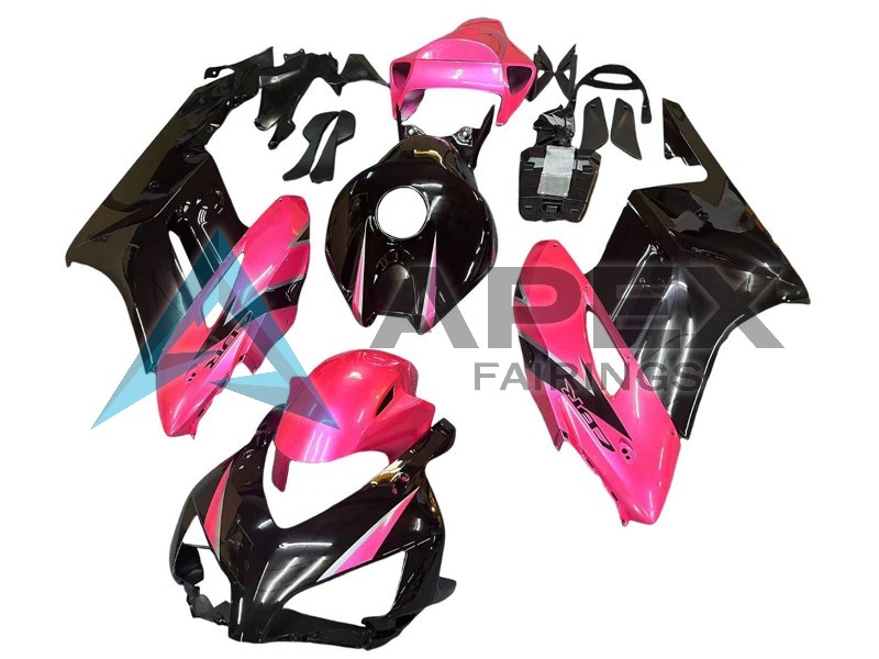 Pink Glossy Black Flame - Honda CBR1000RR Fireblade SC57 (2004-2005) ABS Fairings | Apex Fairings — view 3