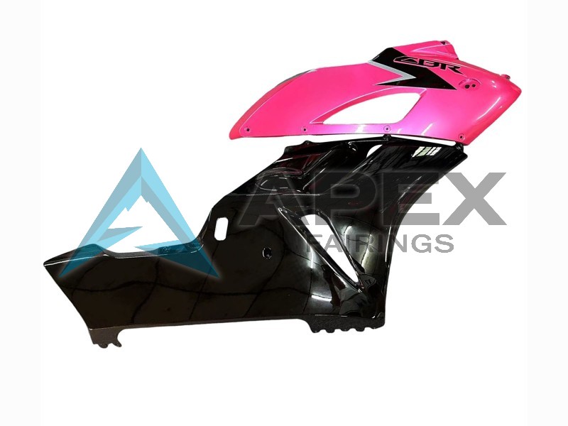 Pink Glossy Black Flame - Honda CBR1000RR Fireblade SC57 (2004-2005) ABS Fairings | Apex Fairings — view 4