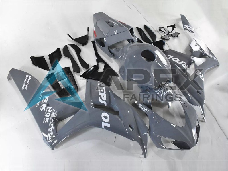 Nardo Grey White Repsol - Honda CBR1000RR Fireblade SC57 II (2006-2007) ABS Fairings | Apex Fairings — view 2