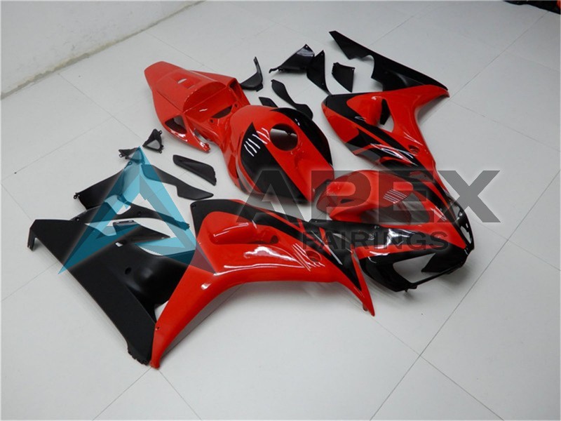 Red Glossy Black  - Honda CBR1000RR Fireblade SC57 II (2006-2007) ABS Fairings | Apex Fairings — view 2