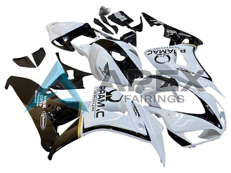 White Glossy Black Pramac - Honda CBR1000RR Fireblade SC57 II (2006-2007) ABS Fairings | Apex Fairings — view 2