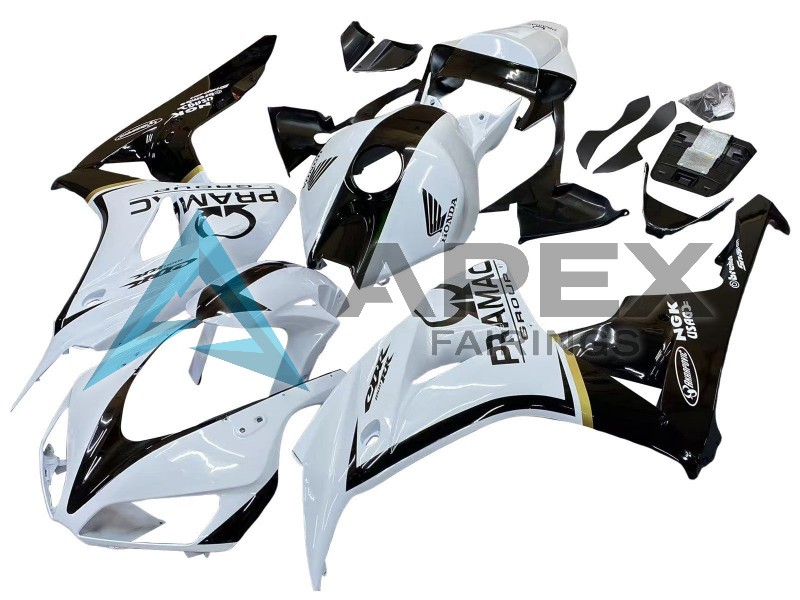 White Glossy Black Pramac - Honda CBR1000RR Fireblade SC57 II (2006-2007) ABS Fairings | Apex Fairings — view 3