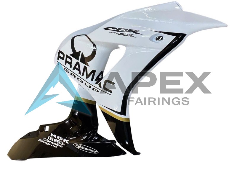 White Glossy Black Pramac - Honda CBR1000RR Fireblade SC57 II (2006-2007) ABS Fairings | Apex Fairings — view 4