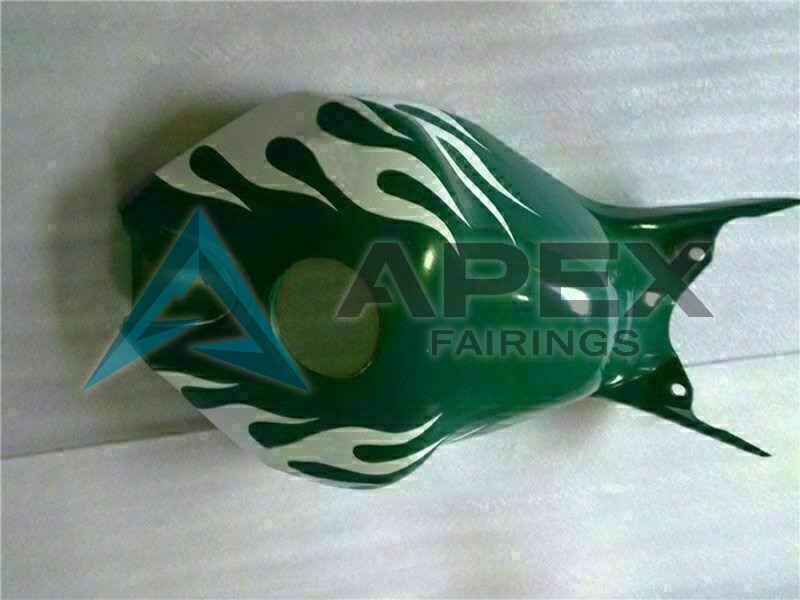 White Green Flame - Honda CBR1000RR Fireblade SC57 II (2006-2007) ABS Fairings | Apex Fairings — view 3