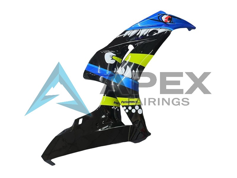 Blue Fluorescent Green Glossy Black Shark 46 - Honda CBR1000RR Fireblade SC57 II (2006-2007) ABS Fairings | Apex Fairings — view 4