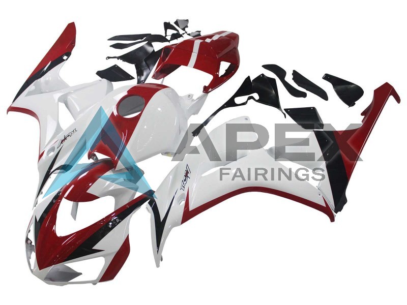 White Red Glossy Black - Honda CBR1000RR Fireblade SC57 II (2006-2007) ABS Fairings | Apex Fairings — view 2