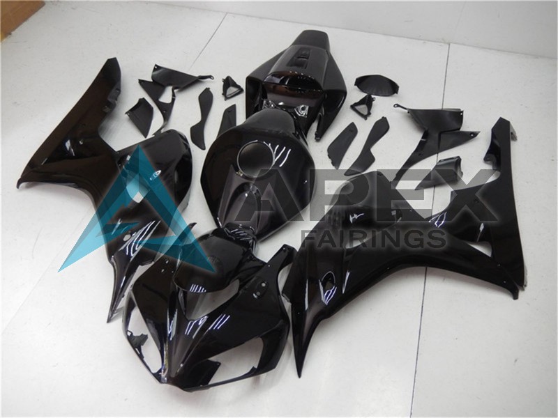 Glossy Black - Honda CBR1000RR Fireblade SC57 II (2006-2007) ABS Fairings | Apex Fairings — view 2