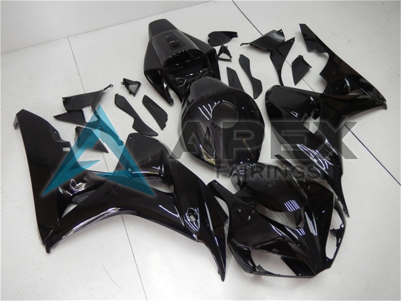 Glossy Black - Honda CBR1000RR Fireblade SC57 II (2006-2007) ABS Fairings | Apex Fairings — view 3