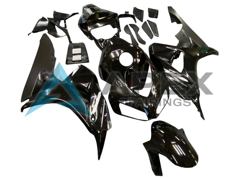 Glossy Black Matte Back - Honda CBR1000RR Fireblade SC57 II (2006-2007) ABS Fairings | Apex Fairings — view 2