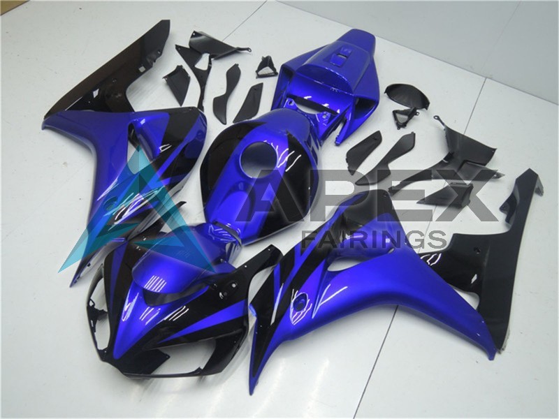 Blue Glossy Black  - Honda CBR1000RR Fireblade SC57 II (2006-2007) ABS Fairings | Apex Fairings — view 2