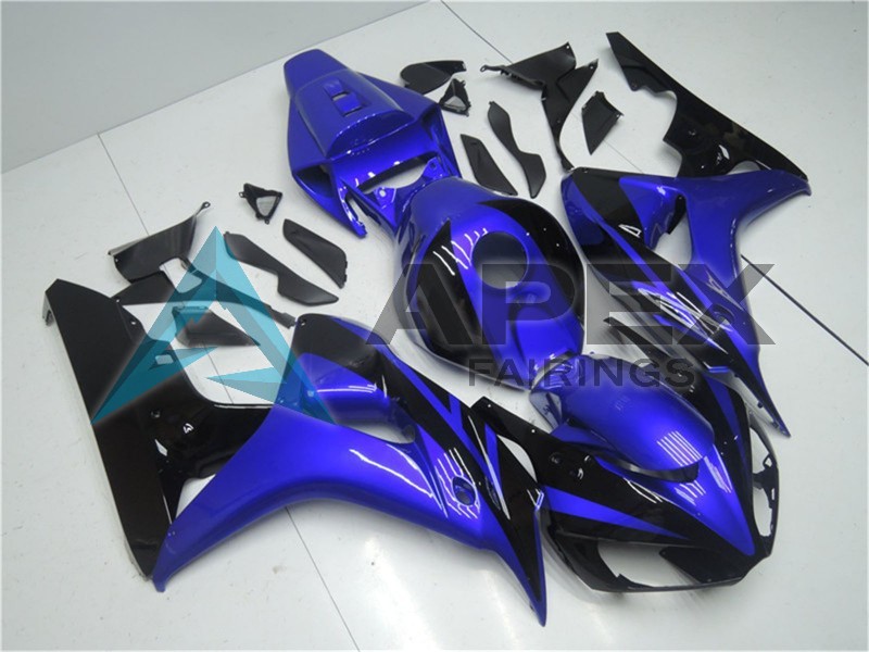 Blue Glossy Black  - Honda CBR1000RR Fireblade SC57 II (2006-2007) ABS Fairings | Apex Fairings — view 3