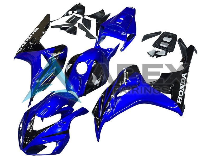 Blue Glossy Black - Honda CBR1000RR Fireblade SC57 II (2006-2007) ABS Fairings | Apex Fairings — view 3