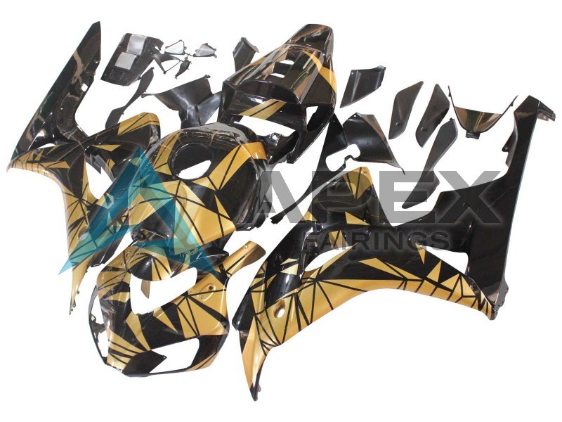 Gold Glossy Black - Honda CBR1000RR Fireblade SC57 II (2006-2007) ABS Fairings | Apex Fairings — view 3