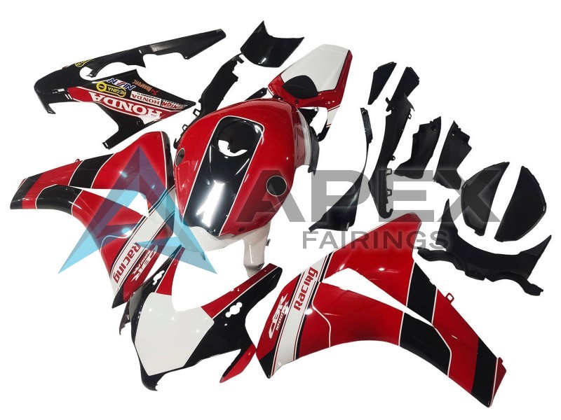 Red White Glossy Black Racing - Honda CBR1000RR Fireblade SC59 (2008-2011) ABS Fairings | Apex Fairings — view 3