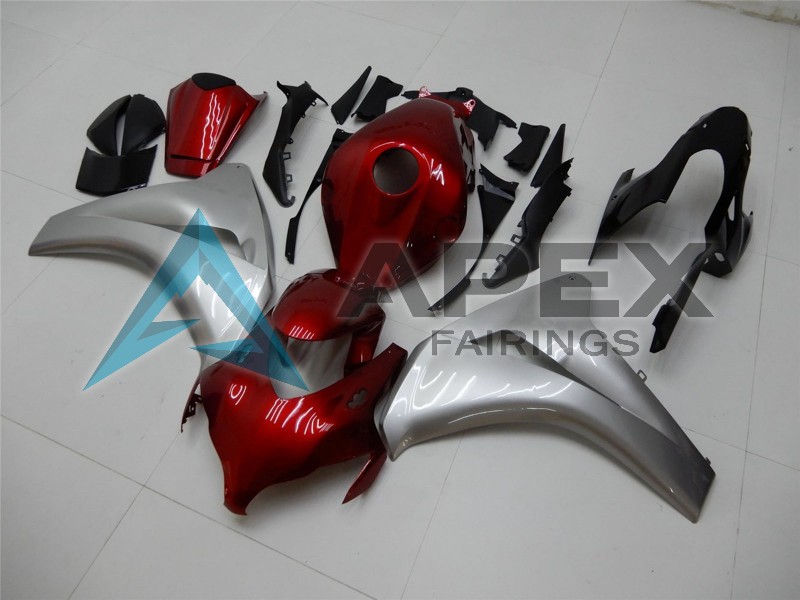 Silver Maroon Red - Honda CBR1000RR Fireblade SC59 (2008-2011) ABS Fairings | Apex Fairings — view 2