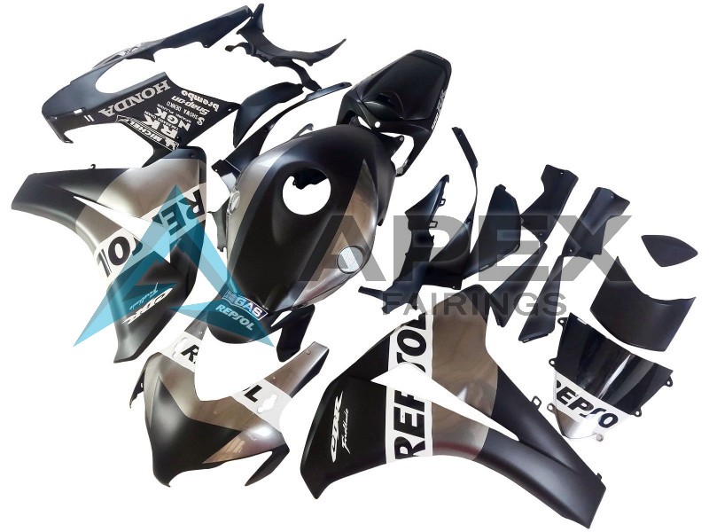 Silver Matte Black Repsol - Honda CBR1000RR Fireblade SC59 (2008-2011) ABS Fairings | Apex Fairings — view 2