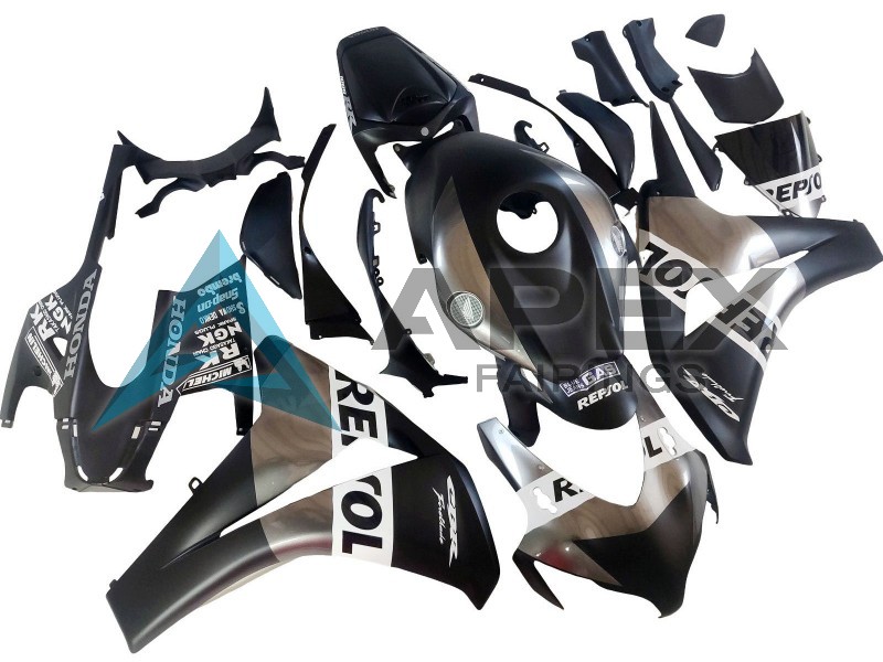 Silver Matte Black Repsol - Honda CBR1000RR Fireblade SC59 (2008-2011) ABS Fairings | Apex Fairings — view 3