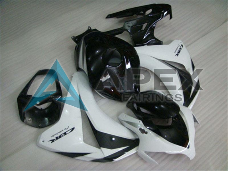 White Glossy Black  - Honda CBR1000RR Fireblade SC59 (2008-2011) ABS Fairings | Apex Fairings — view 3
