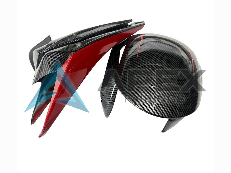Black Carbon Fiber Red - Honda CBR1000RR Fireblade SC59 (2008-2011) ABS Fairings | Apex Fairings — view 2