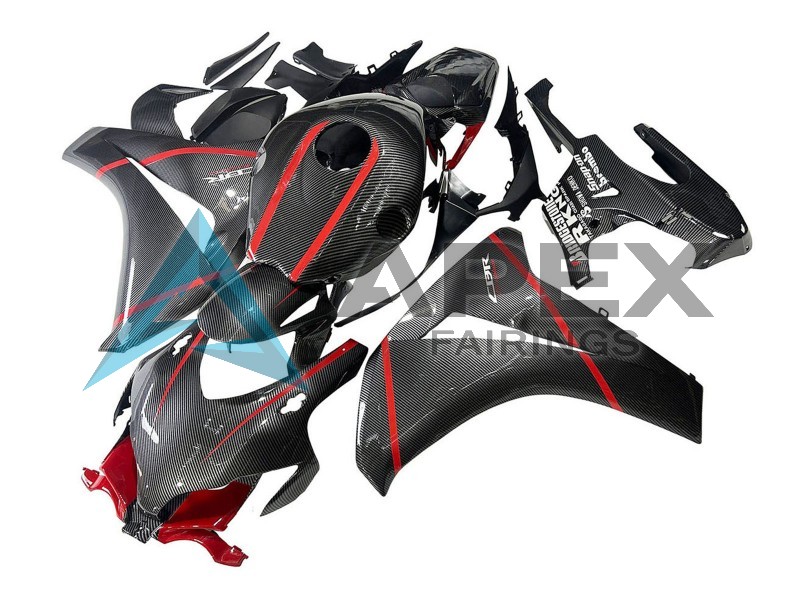 Black Carbon Fiber Red - Honda CBR1000RR Fireblade SC59 (2008-2011) ABS Fairings | Apex Fairings — view 4