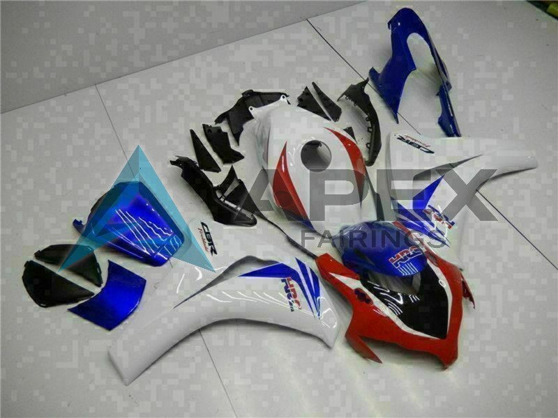 White Red Blue HRC - Honda CBR1000RR Fireblade SC59 (2008-2011) ABS Fairings | Apex Fairings — view 3