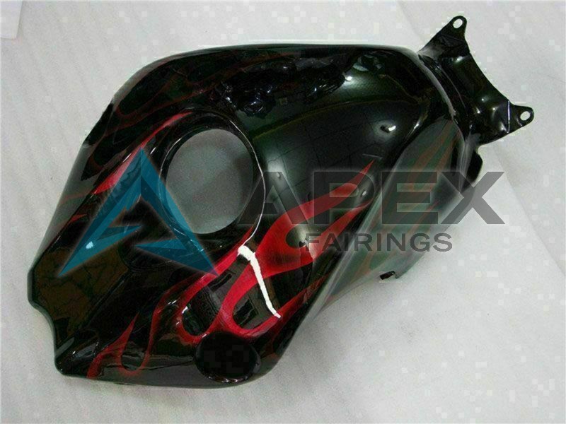 Glossy Black Red Flame  - Honda CBR1000RR Fireblade SC59 (2008-2011) ABS Fairings | Apex Fairings — view 3