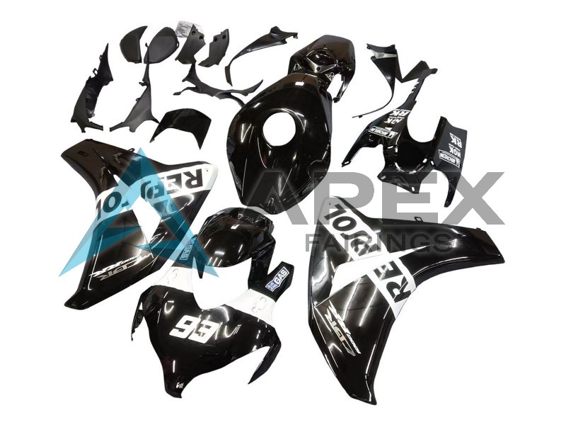 Glossy Black White Repsol 93 - Honda CBR1000RR Fireblade SC59 (2008-2011) ABS Fairings | Apex Fairings — view 2