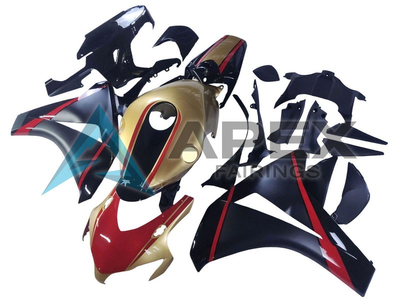 Gold Red Glossy Black - Honda CBR1000RR Fireblade SC59 (2008-2011) ABS Fairings | Apex Fairings — view 2