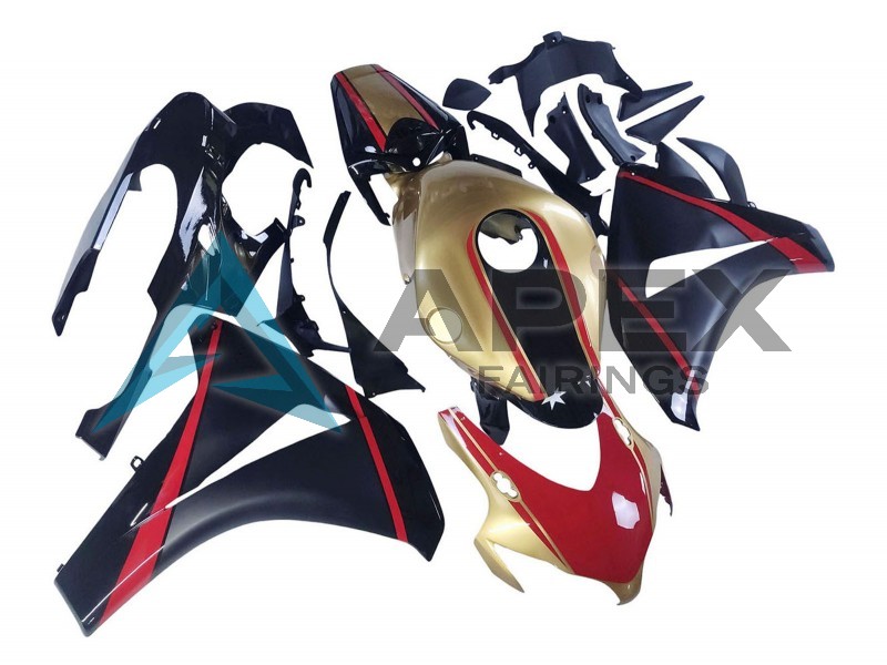 Gold Red Glossy Black - Honda CBR1000RR Fireblade SC59 (2008-2011) ABS Fairings | Apex Fairings — view 3