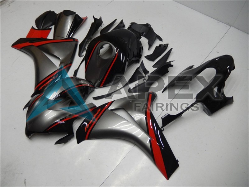 Grey Red Glossy Black - Honda CBR1000RR Fireblade SC59 (2008-2011) ABS Fairings | Apex Fairings — view 2