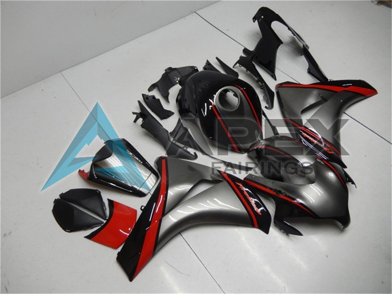 Grey Red Glossy Black - Honda CBR1000RR Fireblade SC59 (2008-2011) ABS Fairings | Apex Fairings — view 3