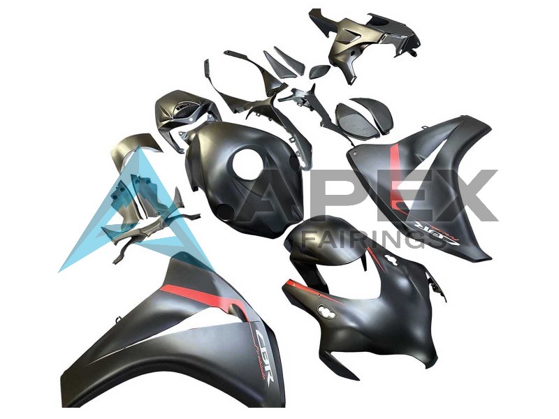 Matte Black Red Fireblade - Honda CBR1000RR Fireblade SC59 (2008-2011) ABS Fairings | Apex Fairings — view 2