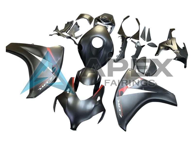Matte Black Red Fireblade - Honda CBR1000RR Fireblade SC59 (2008-2011) ABS Fairings | Apex Fairings — view 3