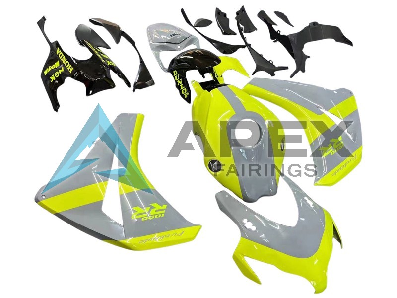 Nardo Grey Fluorescent Green - Honda CBR1000RR Fireblade SC59 (2008-2011) ABS Fairings | Apex Fairings — view 2