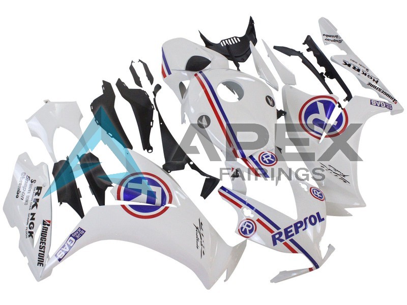 White Blue Red Repsol - Honda CBR1000RR Fireblade SC59 II (2012-2016) ABS Fairings | Apex Fairings — view 2