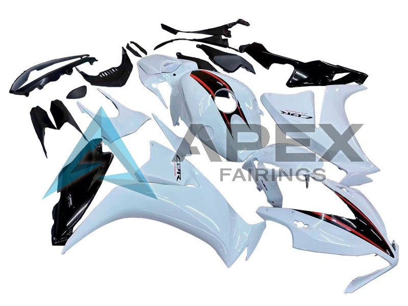White Glossy Black - Honda CBR1000RR Fireblade SC59 II (2012-2016) ABS Fairings | Apex Fairings — view 3