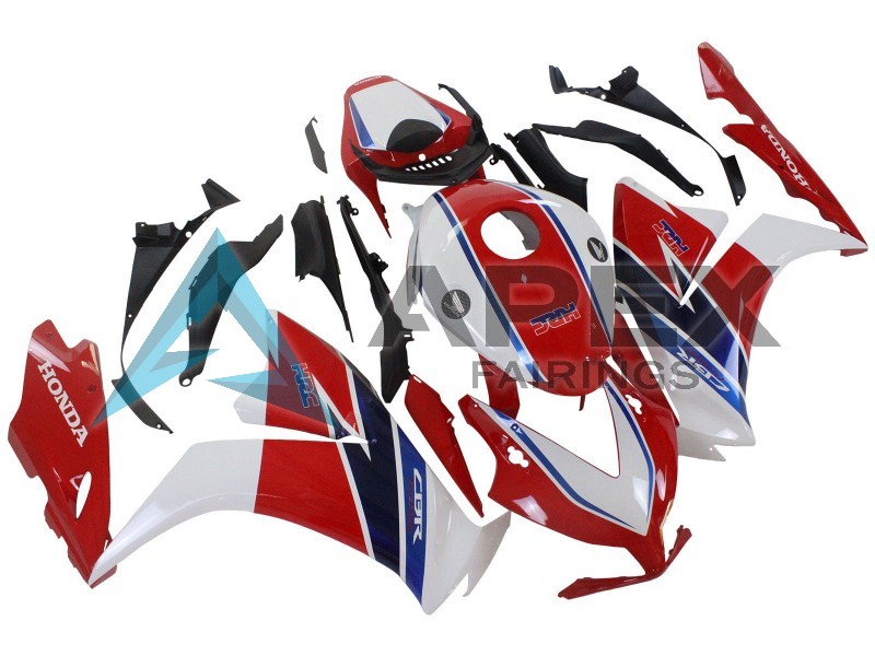 White Red Blue  - Honda CBR1000RR Fireblade SC59 II (2012-2016) ABS Fairings | Apex Fairings — view 2
