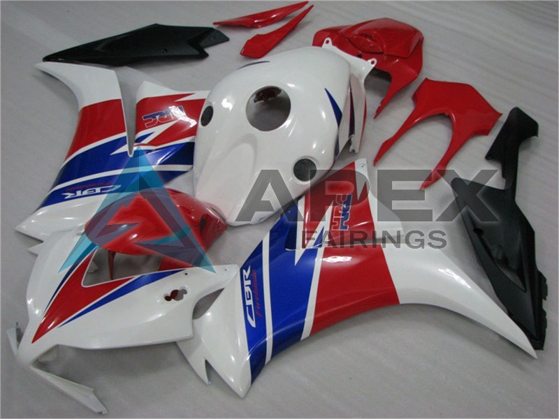 White Red Blue Matte Black - Honda CBR1000RR Fireblade SC59 II (2012-2016) ABS Fairings | Apex Fairings — view 3