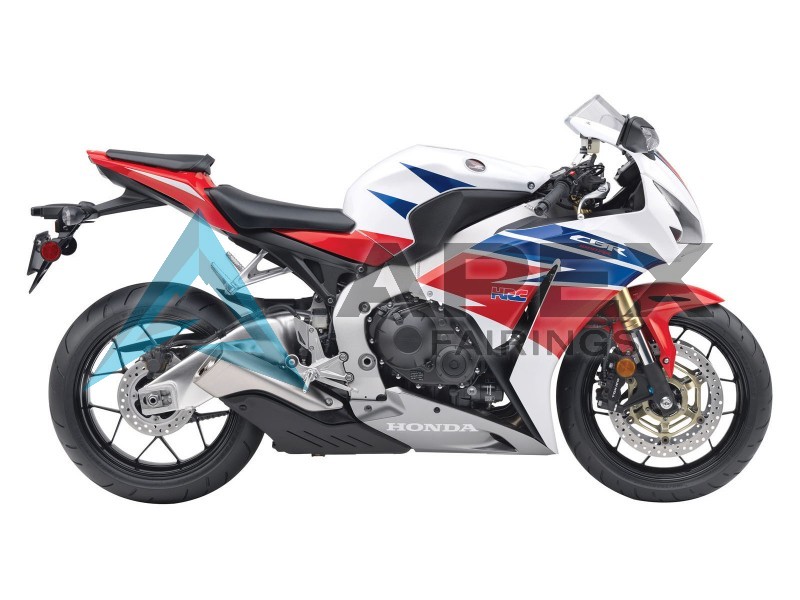 White Silver Blue Red - Honda CBR1000RR Fireblade SC59 II (2012-2016) ABS Fairings | Apex Fairings — view 2