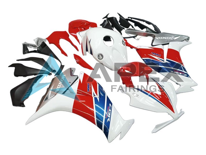 White Silver Blue Red - Honda CBR1000RR Fireblade SC59 II (2012-2016) ABS Fairings | Apex Fairings — view 3