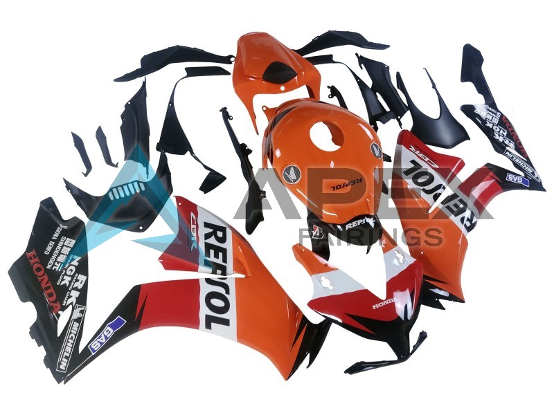Orange White Red Repsol - Honda CBR1000RR Fireblade SC59 II (2012-2016) ABS Fairings | Apex Fairings — view 4