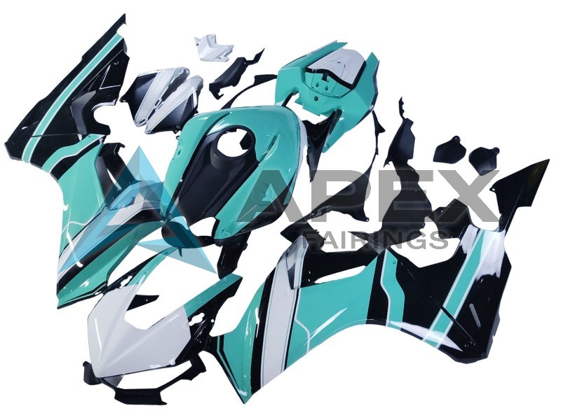 White Light Blue Glossy Black - Honda CBR1000RR Fireblade SC77 (2017-2026) ABS Fairings | Apex Fairings — view 3