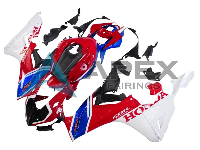 White Red Blue Black HRC - Honda CBR1000RR Fireblade SC77 (2017-2026) ABS Fairings | Apex Fairings — view 2