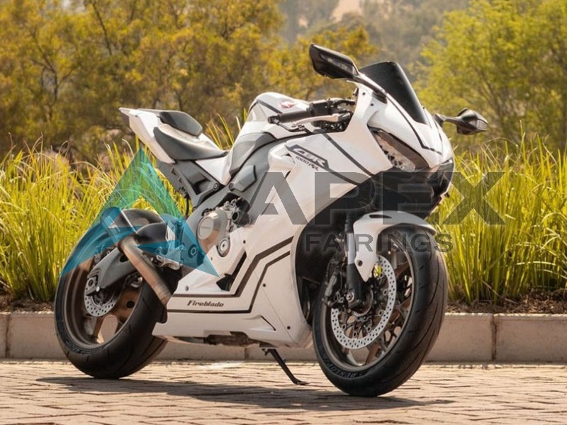 White with Black Stripe Fireblade - Honda CBR1000RR Fireblade SC77 (2017-2026) ABS Fairings | Apex Fairings — view 4