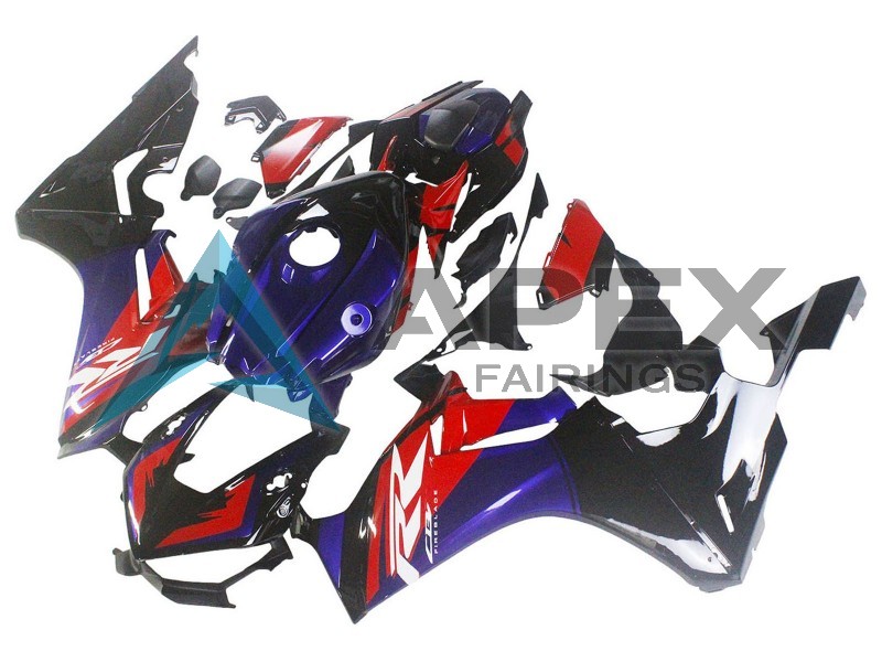 Red Blue Glossy Black - Honda CBR1000RR Fireblade SC77 (2017-2026) ABS Fairings | Apex Fairings — view 2