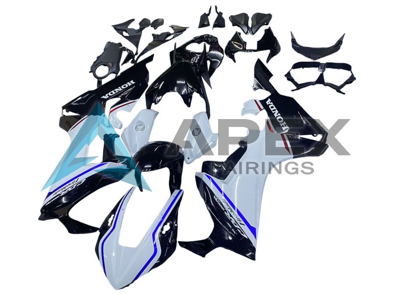 White Blue Glossy Black  - Honda CBR1000RR Fireblade SC77 (2017-2026) ABS Fairings | Apex Fairings — view 3