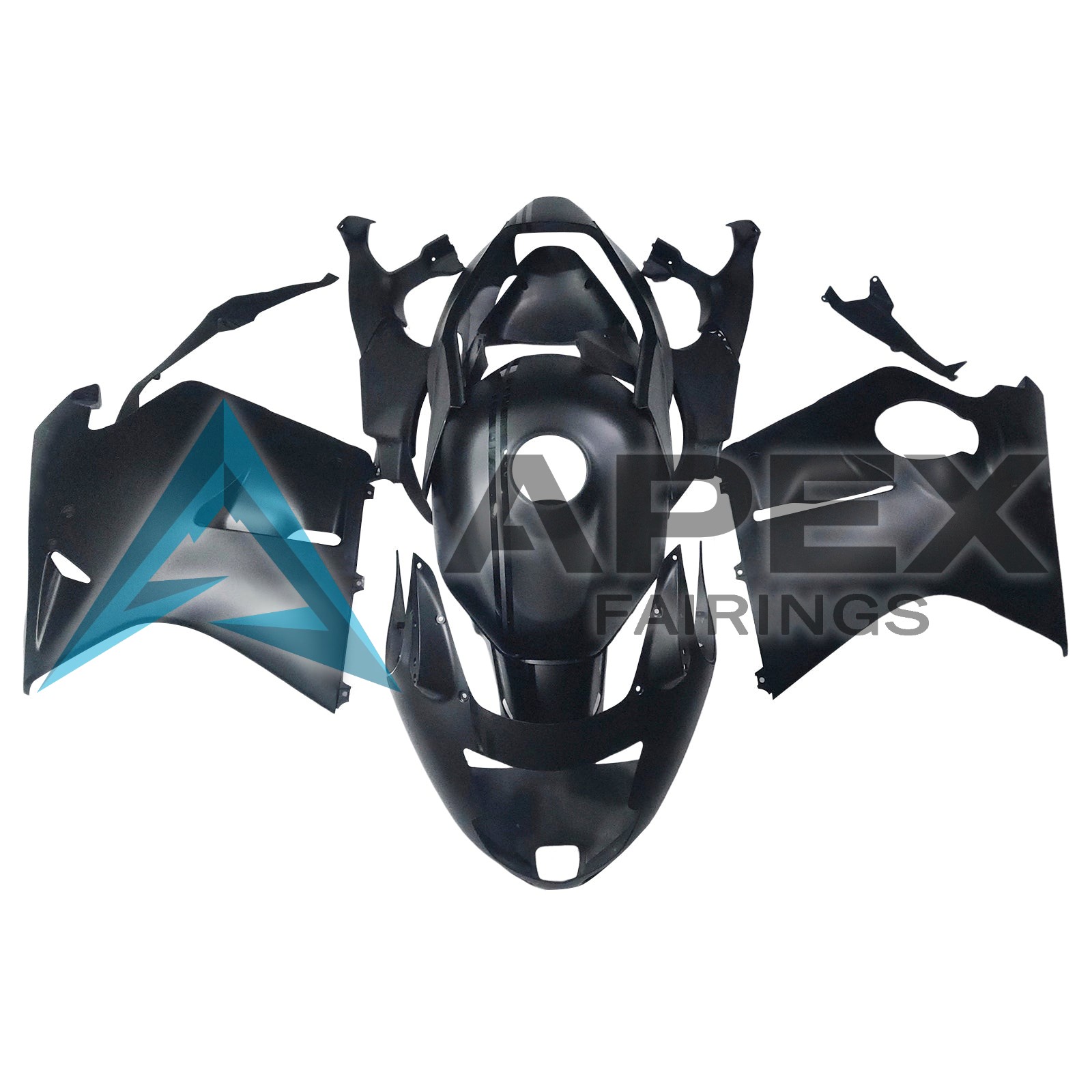 Matte Black - Honda CBR1100XX SuperBlackBird (1996-2007) ABS Fairings | Apex Fairings