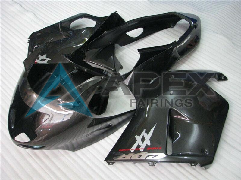 Glossy Black  - Honda CBR1100XX Super Blackbird SC35 (1996-2007) ABS Fairings | Apex Fairings — view 3