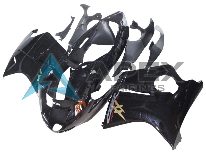 Glossy Black - Honda CBR1100XX Super Blackbird SC35 (1996-2007) ABS Fairings | Apex Fairings — view 3