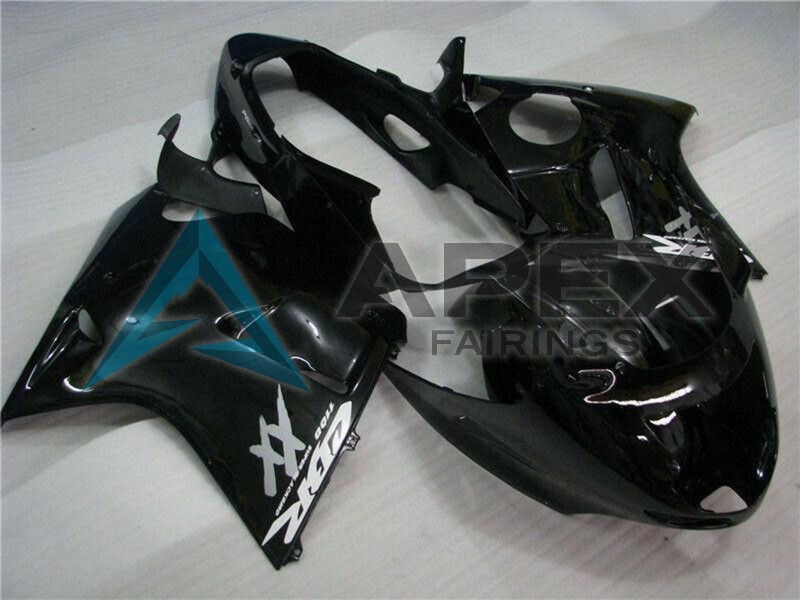 Glossy Black  - Honda CBR1100XX Super Blackbird SC35 (1996-2007) ABS Fairings | Apex Fairings — view 2